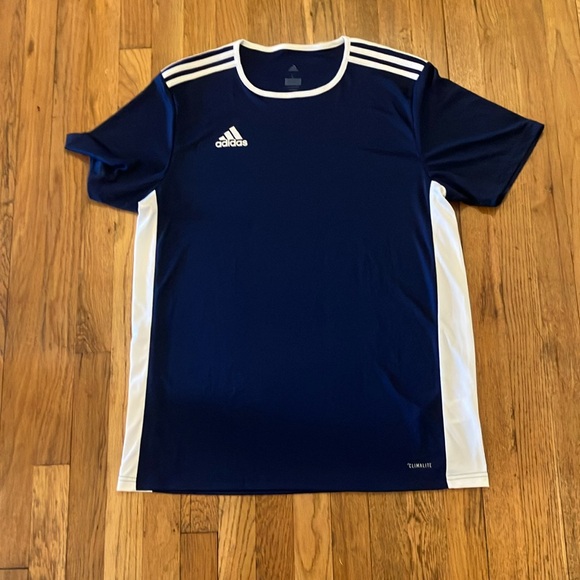 Adidas blue and white climalite tee size large mens - Picture 1 of 7